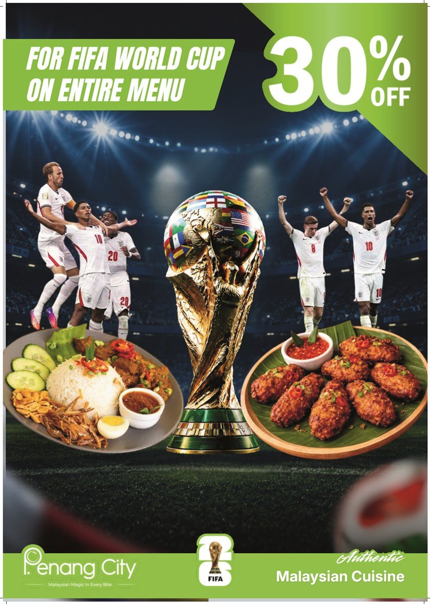 Penang City Finsbury Park - 30% off the entire menu with code GOAL30